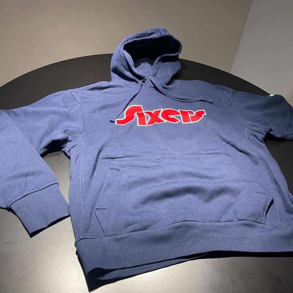 Nike Dark Blue Retro Sixers Hoodie Medium